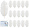 15pcs Ostrich Feathers, 6-8 Inch White Ostrich Feathers, Natural Ostrich Plume Set, White Feathers for Crafts Home, for DIY Craft Art Design Home Wedding Table Christmas Tree Decoration Party