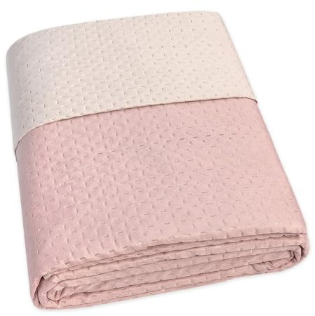 emmevi Trapuntino Copriletto Double Face Tinta Unita Mezza Stagione Coperta Trapunta Leggera 2 Piazze Rosa
