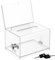 Acrylspendenbox, Spendenbox Abschließbar, Wahlurne Transparent mit Schlüssel Schloss, mit Aufkleber, für Visitenkarten, Abstimmungen, Gewinnspiele