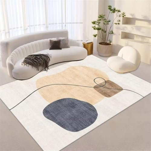 DJHWWD Wohnzimmerteppich Teppich Angebote Weicher, waschbarer Wohnzimmerteppich im modernen minimalistischen Design 50x80CM helle Farbe Teppich Jungen Jugendzimmer Kinder teppiche