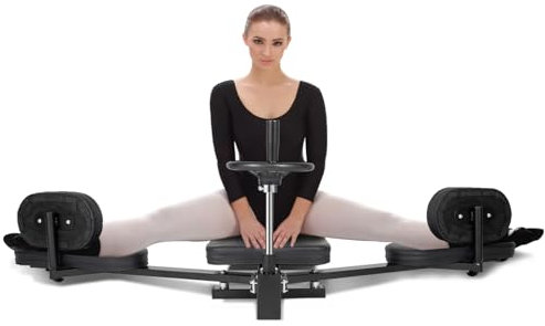 Spagattrainer, Mechanischer Beinspreizer, Spagattrainer Fitnessgeräte mit Weiche Pads und Drehkurbel, für Yoga, Beine, Kampfsport, Dehnung der Adduktoren bis über 180°