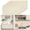 Warmiehomy Marble Tile Stickers 60x30cm 10Pcs Thicken Self Adhesive Wall Tiles Waterproof,Peel and Stick on Vinyl Marble Tiles for Living Room Bedroom Bathroom Kitchen Splashback,Beige White Jade