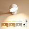 FULEN Applique Murale Intérieure, Lampes Murales LED avec 18 Modes de Couleur, Batterie 8000mAh,Dimmable, Commande Tactile et Télécommande, Applique LED Sans Fil pour Chambre et Salon,Blanc 1 Pièces