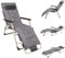 OHMG Fauteuil de Jardin Chaise Longue Pliable & Inclinable avec Rembourrage,Repose Pieds,Accoudoirs,Appuie-tête Amovible Salon de Exterieur,Structure en Acier époxy,Mobilier de Jardin