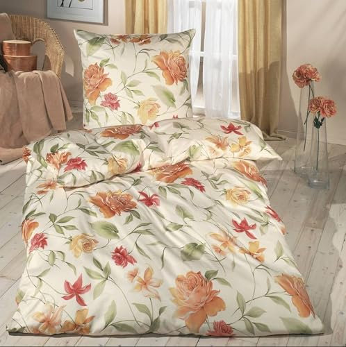 ESTELLA Mako Jersey Interlock Bettwäsche Sophia Farbe: Apricot 135x200 + 80x80 cm