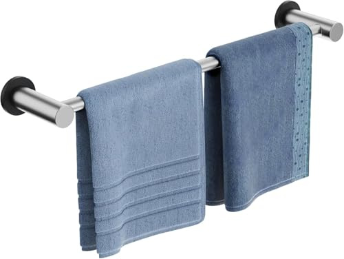 ULIBERMAGNET Portasciugamani magnetico argentato con lunghezza regolabile, in nichel spazzolato, antiscivolo, in acciaio inox, per frigorifero, forno, lavastoviglie, lavatrice (1 pezzo)