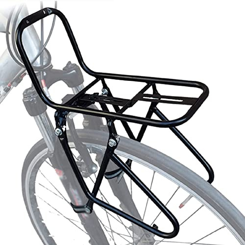 Myqqhbs Bicycle Front Rack, Steel Luggage Touring Carrier Racks 15KG Capacity Mountain Road Bike Pannier Rack