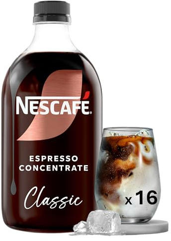 NESCAFÉ Espresso Concentrate Classic, Café Glacé à Diluer, 500ml | Préparation Rapide de Café Glacé Maison Goût Classic , Concentré d'Espresso à mélanger avec du Lait , 16 Tasses par Bouteille