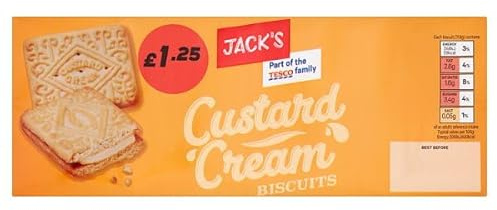 Jack's Custard Cream Biscuits 400g | Case of 12