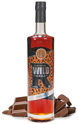 Chocolate Flavoured Vodka - Smooth & Tasty Vodka for Cocktails, Mocktails, Drink Mixes, & Boozy Treats - Wild Vodka 70cl - Raisthorpe Manor, 700ml, 21% Alcohol Volume