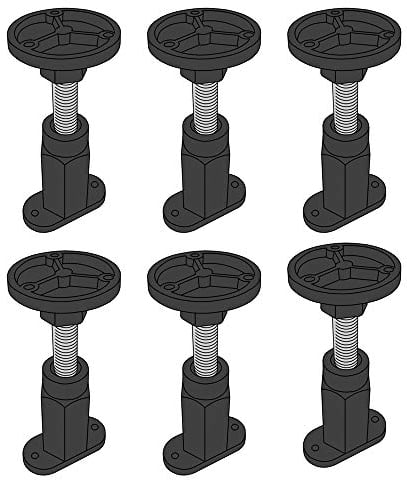 JT Pickfords | Pack Of 6 Legs Feet Clips & Screws For Bathroom Shower Enclosure Trays