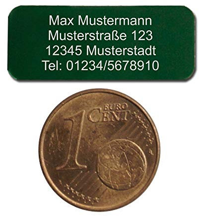 Drohnenplakette/Drohnenkennzeichen (grün, Mikro (25x10mm))