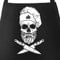 MoonWorks® Grill-Schürze für Männer Grillen Skull Chef Koch Messer Hipster Baumwoll-Schürze Küchenschürze schwarz unisize