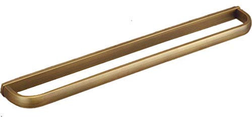 Double barre porte-serviettes murale en laiton antique style vintage 57,5 x 5,7 cm