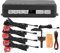 Hlyjoon PDC Einparkhilfe 12V DC Auto Rückfahrwarner Einparkhilfe Kfz PDC Einparkassistent Einparksystem mit 4 Parksensoren Digitaler Farbiger LED Anzeige(Rot)