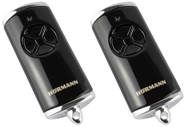Hormann 2x Hörmann HSE4 BS Schwarz 4-Befehl Handsender BiSecur 868 MHz + 2 Stück ADAMS Schlüsselanhänger/Einkaufschip