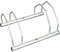 KOMBO - Rastrelliera Portabici 2 Posti in Acciaio Zincato per Ruote fino a 28 con Ganci Doppi e Tappi Anti-Graffio – Parcheggio Bici da Esterno o Garage, 42x30x21 cm
