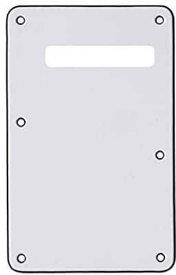 Guitar Anatomy - Left Handed Strat Stratocaster Electric Guitar Back Plate Trem Tremolo cover USA MEX FIT - White