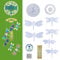 KyeeaDIY Windspiel Harzformen Libelle Windglocke Silikonform Anhänger Epoxidharz Formen DIY Kunsthandwerk Schlüsselanhänger Ohrringe Garten Baum Balkon Heimwanddekoration