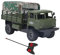 RC-MilitäR-LKW, Abnehmbares Zelt, Ferngesteuerte Autos, StöRungsfreier, VerstäRkter Karosserierahmen, Einfach zu Verwendendes ABS-Chassis mit Licht FüR den AußEnbereich, ab 6 Jahren (OD-Grün)