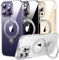 CASEKOO Designed for iPhone 14 Pro Max Case with Magnetic Invisible Stand [10FT Military Protection] [Compatible with MagSafe] Shockproof Slim Transparent for iPhone Pro Max Case 6.7'' 2024, Clear