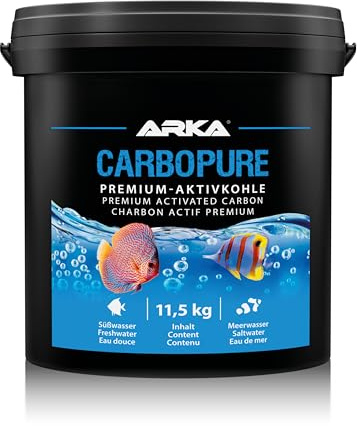 Activated Carbon Aquarium 20 L - Carbopure for Crystal-Clear Water | filter media, steam-activated, with filter bag, removes cloudiness, medication residue, yellowing, freshwater, saltwater