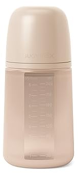 Suavinex, Babyflasche mit Silikonflasche und symmetrischem Sauger SX Pro, weich und flexibel, mit Anti-Colic Ventil, mittlere Durchflussmenge (M), für Babys + 3 Monate
