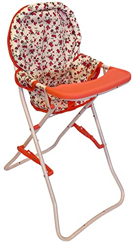 Foldable Baby Doll High Chair, Baby Doll Accessories, Dolls & Accessories Highchair Stuff for 18 Inch Doll, Doll High Chair Toy Set for Toddlers 3 Year Old Girls, 5+ Year Old Girl Doll Furniture Toys