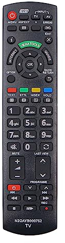 POFET Smart TV Fernbedienung Universelle TV-Fernbedienung für Panasonic Smart TV Kompatibel mit N2QAYB000487 N2QAYB000753 N2QAYB000752