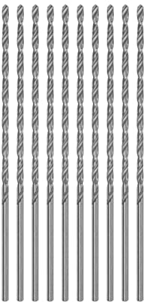 QUARKZMAN 10pcs Foret Hélicoïdal Extra Longue Perceuse Mèches, 2,0mm HSS Perceuse Mèche avec Haute-Vitesse Acier Droit Tige 85mm Longueur pour Métal Boiserie Plastique Aluminium Alliage