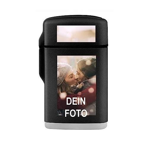 4you Design Sturmfeuerzeug Jetflamme ganzflächiges Foto, personalisiertes Feuerzeug, Individuelle Foto-Idee für Männer & Frauen, Geschenkidee Valentinstag, Weihnachten, Nachfüllbar und Sturmtauglich