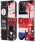Head Case Designs Silhouttes I Love London Leder Brieftaschen Handyhülle Hülle Huelle kompatibel mit Apple iPhone 15 Pro Max