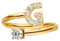 Purelei® Buchstaben Ring G – Damenring aus langlebigem Edelstahl – Wasserfeste Ringe – Verstellbare Ringe von Größe 50 bis 60 – Modeschmuck für deinen individuellen Look