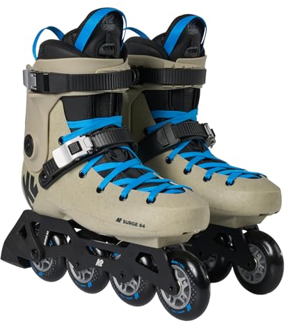 K2 Skates Surge 84 Hardboot Inline Skates Unisex – Erwachsene — Khaki - Blue — 30K0210