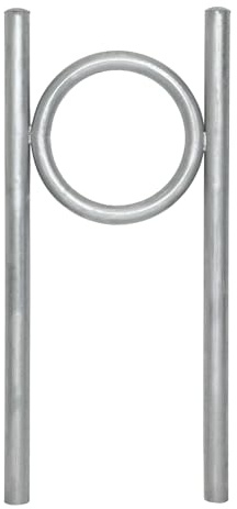TRUTZHOLM Fahrradanlehnbügel 115 x 53 cm Stahl feuerverzinkt Rohrdurchmesser Ø 60 mm Fahrradständer zum Einbetonieren inkl. Bodenqueranker Diebstahlschutz Parker Fahrradanlehner für 2 Fahrräder