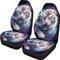 Showudesigns Galaxy Tiger Autositzbezüge für vorne, komplettes Set mit 2 Satteldecken, Schonbezüge für Auto, SUV, Van, Saden, buntes Sternen-Tier-Autozubehör