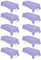 10er-Pack rechteckige Tischdecken, 153 x 260 cm Lavendel Tischdecke, Polyester-Tischdecke für 1,8 m große rechteckige Tische, Flecken- und knitterfrei, waschbare Stoff-Tischdecken für Hochzeit