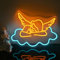GLYOX Ange du Sommeil Neon Mural,Lampe Neon Deco Chambre à Coucher pour Filles,Enseigne Lumineuse Saint Valentin Cadeau pour Copine,Néon pour Proposition de Mariage et Décoration de Mariage