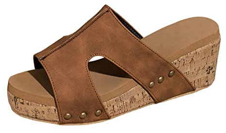Xiaojiu Escarpins Femme Chaussures Mariée Dentelle,Escarpins Femme Confortable Chaussures De Mariage Sandale Femme Sandales Et Nu-Pieds Femme Tongs Pas Cher Protege Talon(Brun,41)