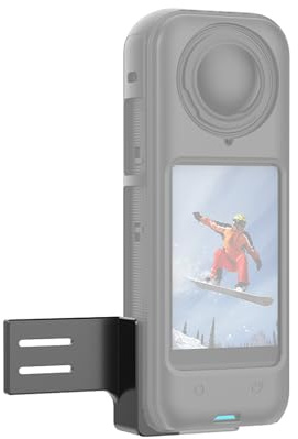 Unsichtbare Mikrofonhalterung für X4 X3 X2 Zubehör, Metall Externer Mikrofonhalter mit 3,5 mm Audiokabel, mit 1/4 Zoll Port