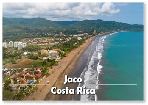 Jaco ist eine Resortstadt an der Pazifikküste von Costa Rica in Mittelamerika. Im Land Garabito in der Provinz Puntarenas gelegen. Jaco ist 4 km lang und berühmt für Surfen, Kühlschrankmagnet