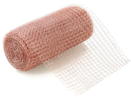 Filet cuivre Anti limace,127mm x 6 m Cuivre Anti Limace,100% Fil de cuivre,Ruban de Cuivre Contre Les Escargots,pour Protection du Jardin, empêchant Les Rats, Les escargots et Autres parasites