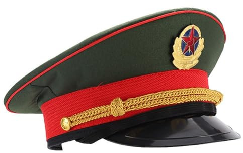 Lpitoy militär hatt justerbar militär armékeps toppad hatt officer hatt för sjöman marinblå amiral halloween cosplay kostym tillbehör