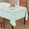 WAITER TREE Table Cloth Gingham 140x240 cm Rectangular Wipe Clean Table Cover, Light Sage Checkered Wipeable Waterproof Spillproof Tablecloth for Outdoor Picnic Dining Kitchen Party - Green and White