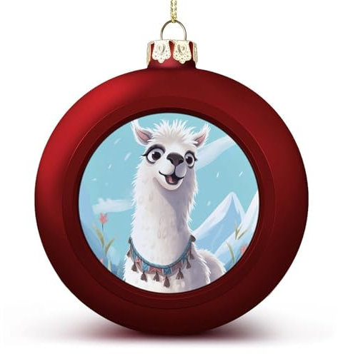 Weihnachtskugel-Ornamente, Lama-Druck, vielseitig einsetzbar, festliche Heimdekoration, ideal für Baum und Heimdekoration