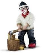 GILDE Gildeclowns Figur Holzhacker Bub - Deko Figur und Sammlerstück Höhe 15 cm - handbemalt - Dekoration im Innenbereich