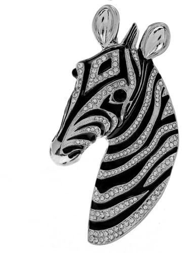 Broches tête de zèbre mignonne pour femmes, Broche de revers animal zèbre africain bohémienne pour femmes chapeau sac costume robe accessoires bijoux