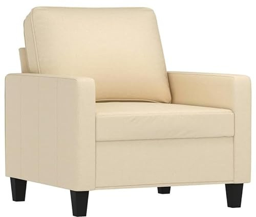 Eleganz Futon Sessel Creme 60 cm Stoff – Bequemer Sitzklubsessel für Wohnzimmer und Schlafzimmer, weich und langlebig, platzsparend für kleine Räume