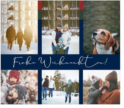 FLYERALARM Weihnachtskarten zum Selbstgestalten I Weihnachten I 10 personalisierbare Postkarten I Karten mit eigenen Fotos zu Weihnachten I Online gestalten