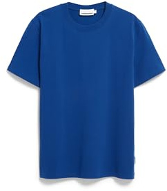 ARMEDANGELS Herren Heavyweight T-Shirt aus recyceltem Baumwoll Mix MAARKOS Relaxed Fit Dark Wave L